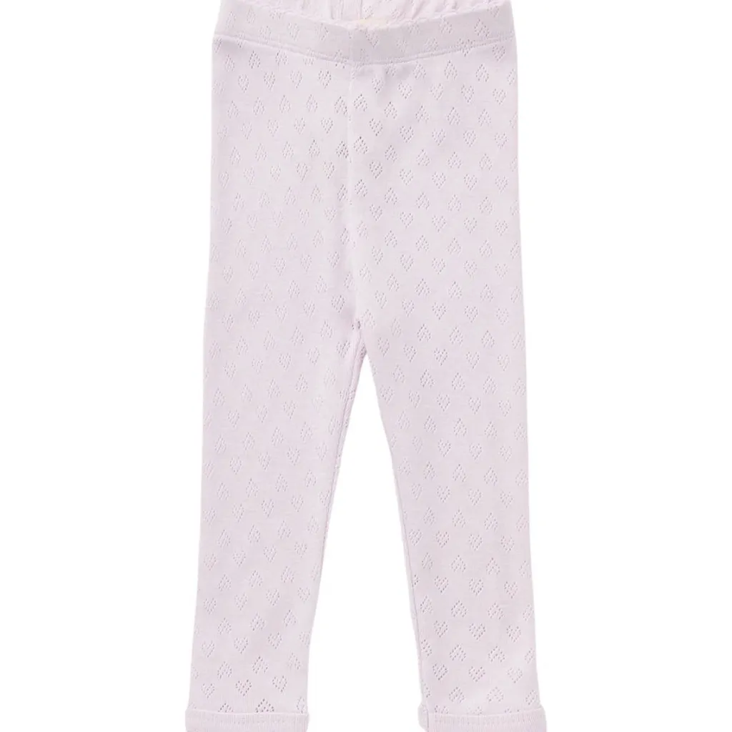 GOTS Heart Pointelle Leggings Lavender>Copenhagen Colors Sale