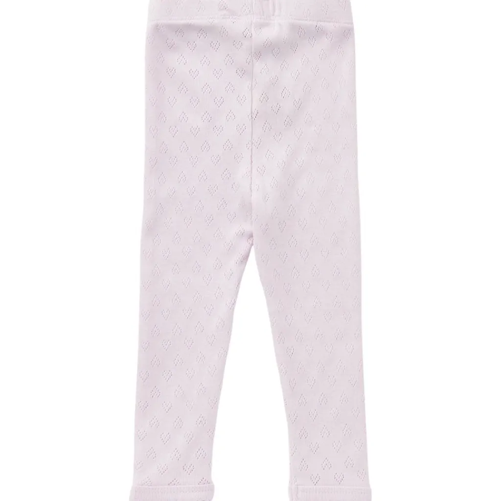 GOTS Heart Pointelle Leggings Lavender>Copenhagen Colors Sale