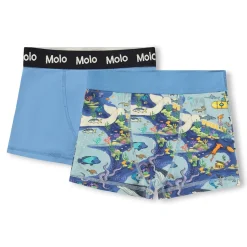 GOTS Justin 2-pack Boxershorts Pixel Sea>Molo Outlet