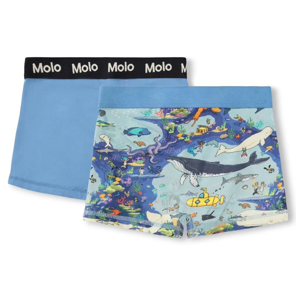 GOTS Justin 2-pack Boxershorts Pixel Sea>Molo Outlet