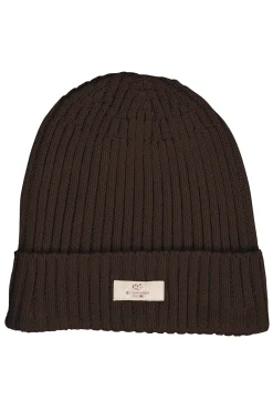 GOTS Klassisk Stickad Bomullsmössa Dark Brown>Copenhagen Colors New
