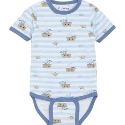 GOTS Kortärmad Baby Body Aop Skyway>Minymo Hot
