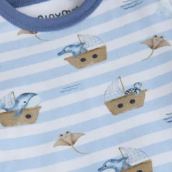GOTS Kortärmad Baby Body Aop Skyway><noscript><img width=