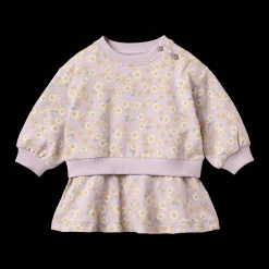 GOTS Maggie Sweatklänning Lavender Daisies><noscript><img width=