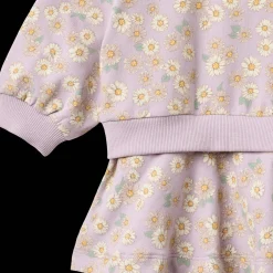 GOTS Maggie Sweatklänning Lavender Daisies><noscript><img width=