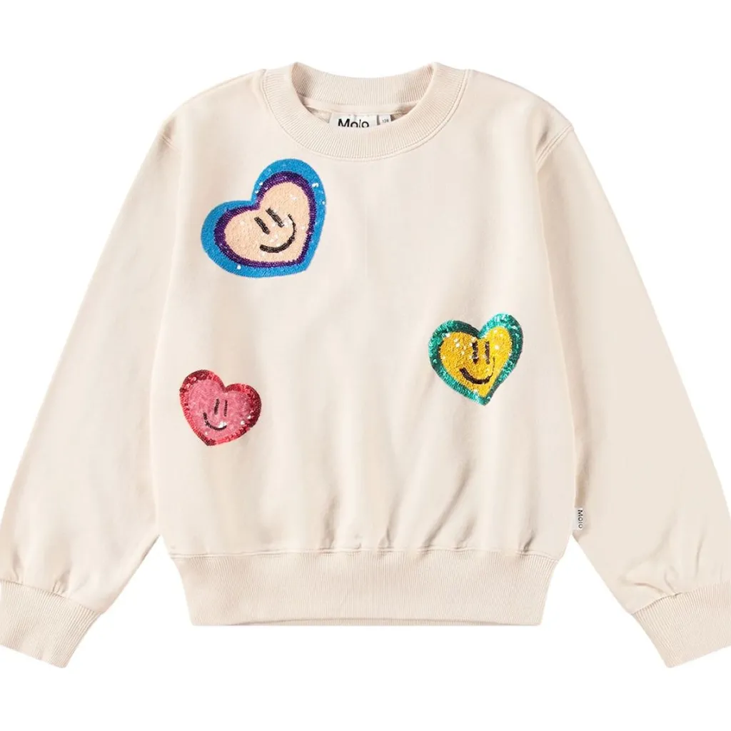 GOTS Marge Tröja Sequin Hearts>Molo Sale