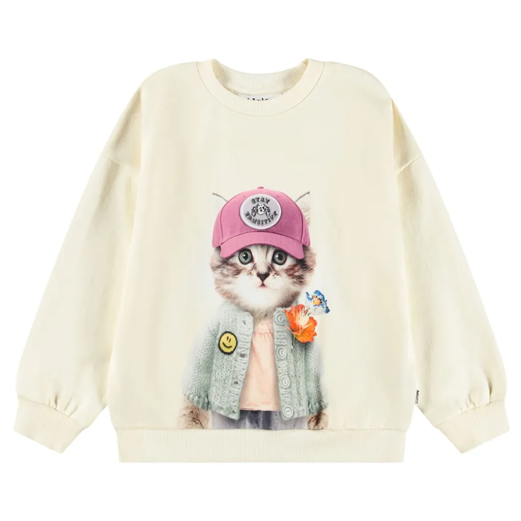 GOTS Maxi Sweatshirt Kitty Miauu>Molo Online