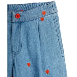 GOTS Mini Hearts Aoe Vävda Byxor Blue><noscript><img width=