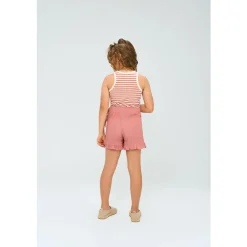 GOTS Moore Ribbad Topp Old Rose Striped><noscript><img width=