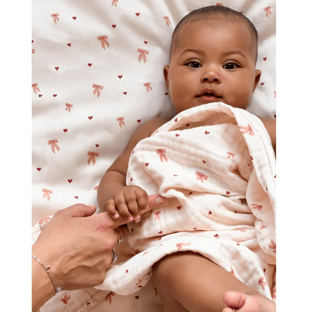 GOTS Muslin Babyfilt Bows>Cam Cam Discount