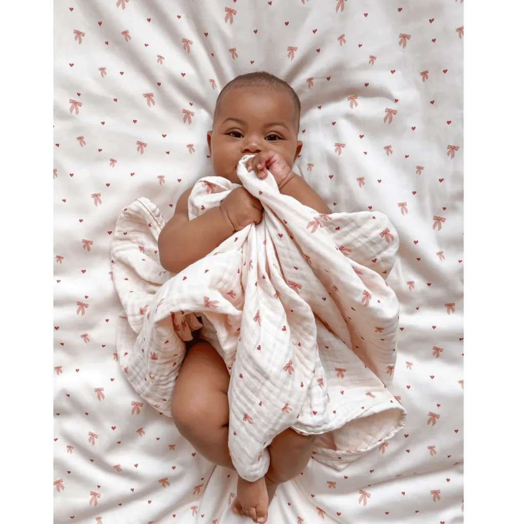 GOTS Muslin Babyfilt Bows>Cam Cam Discount