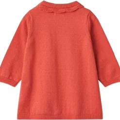 GOTS Nannie Stickad Baby-klänning Candy Red><noscript><img width=