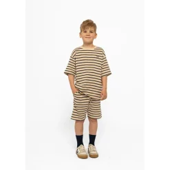GOTS Nero Tee Mood Indigo Striped><noscript><img width=