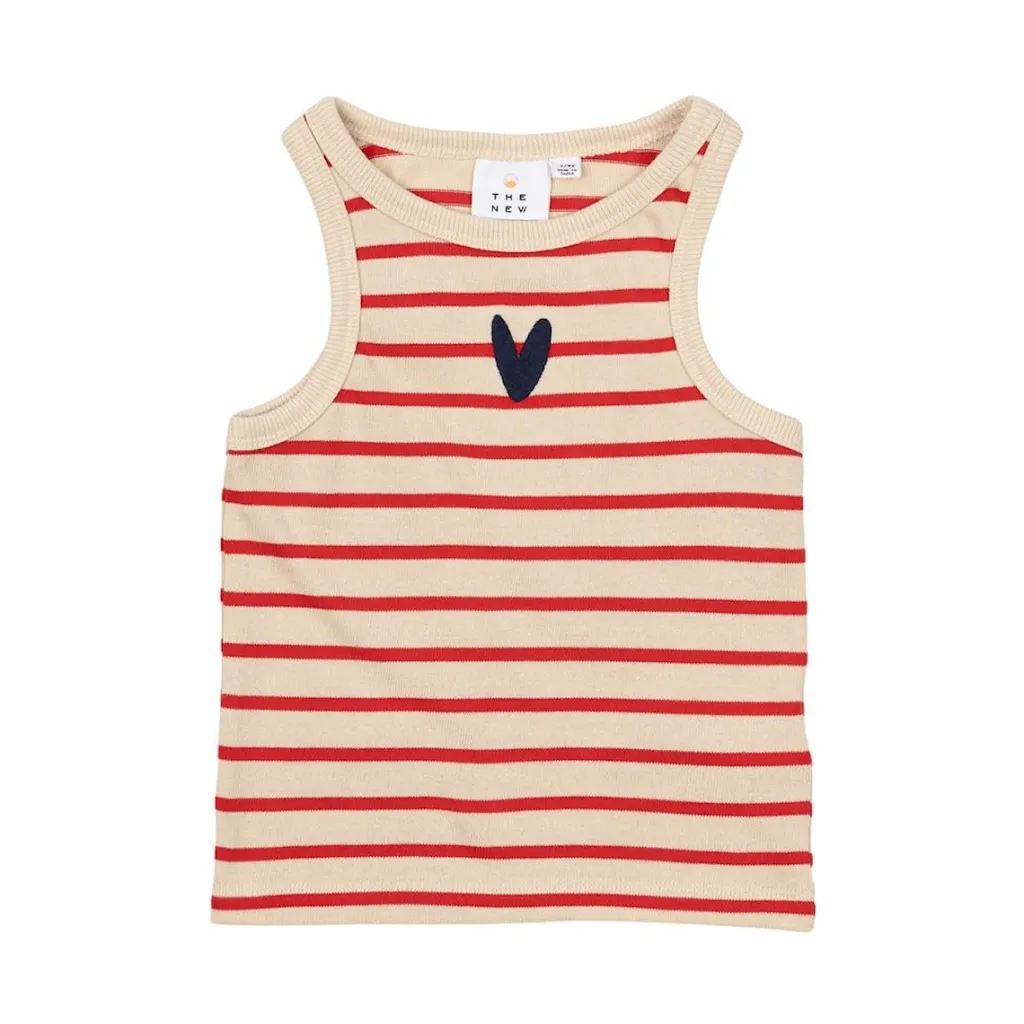GOTS Nil Kort Topp Poppy Red Striped>The New Best