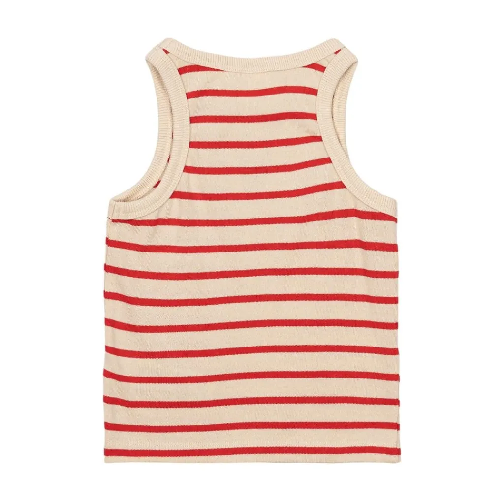 GOTS Nil Kort Topp Poppy Red Striped>The New Best