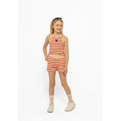 GOTS Nil Kort Topp Poppy Red Striped><noscript><img width=