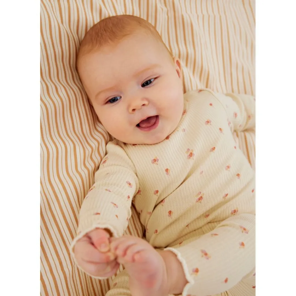 GOTS Noella Rib Leggings White Swan>The New Siblings Online