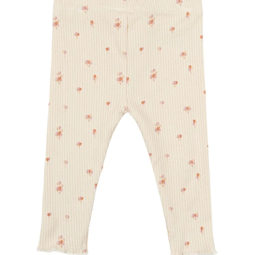 GOTS Noella Rib Leggings White Swan>The New Siblings Online