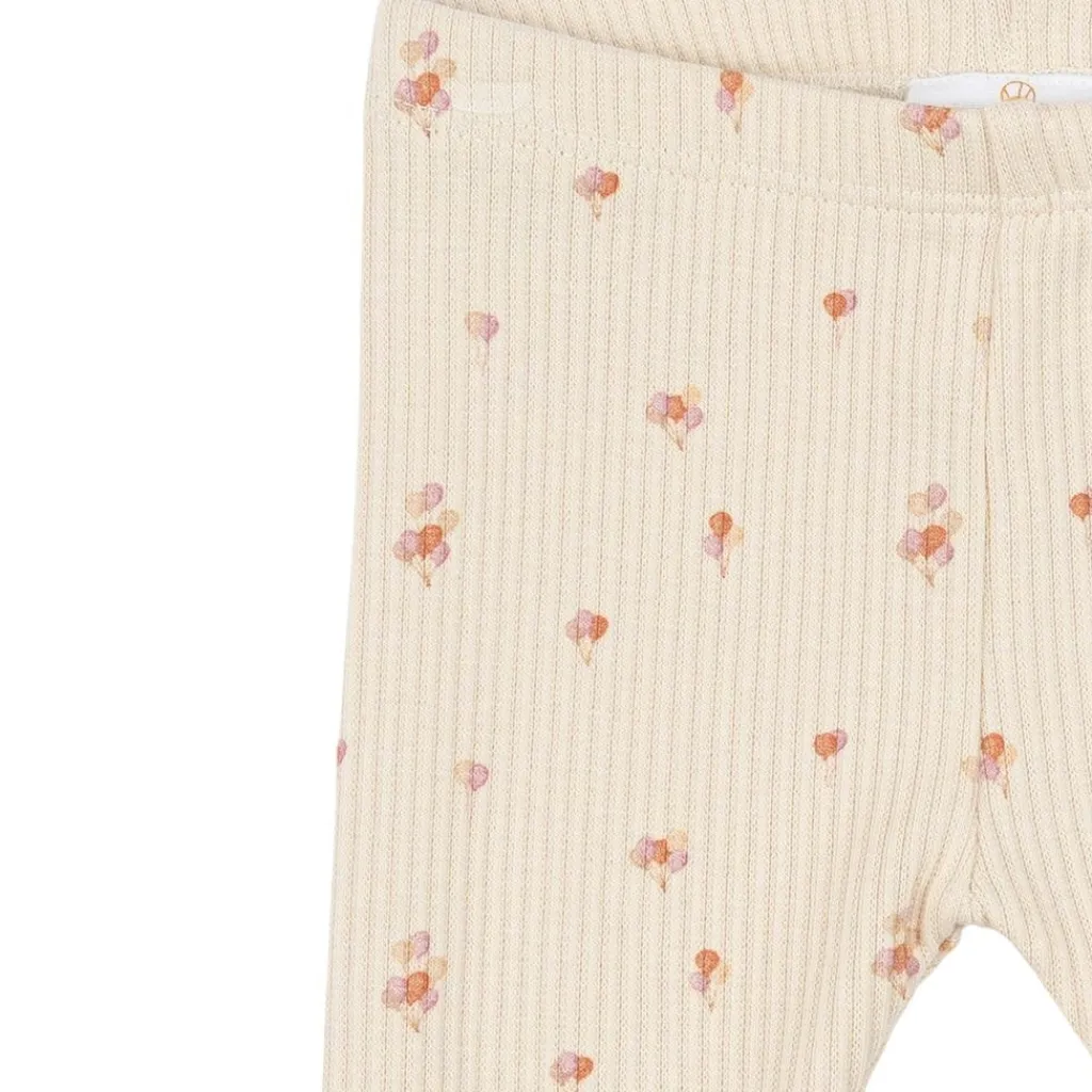 GOTS Noella Rib Leggings White Swan>The New Siblings Online