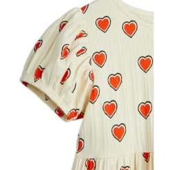 GOTS Outlined Hears Aop Kortärmad Klänning Offwhite><noscript><img width=