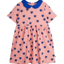 GOTS Outlined Hearts Klänning Pink>Mini Rodini Best