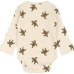 GOTS Owen Ribbad Baby Body White Swan Aop><noscript><img width=