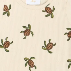 GOTS Owen Ribbad Baby Body White Swan Aop><noscript><img width=