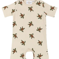 GOTS Owen Ribbad Jumpsuit White Swan Aop>The New Siblings