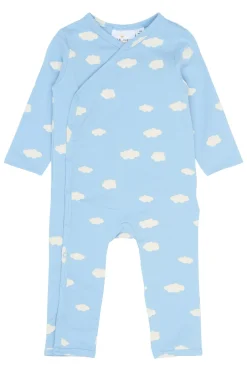 GOTS Paco Långärmad Omlott-jumpsuit Powder Blue>The New Siblings Outlet