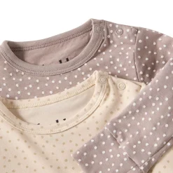 GOTS Petter Body 2-pack Beige / Taupe Dots><noscript><img width=