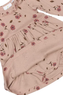 GOTS Picole Långärmad Bodyklänning Adobe Rose><noscript><img width=
