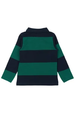 GOTS Pinon Långärmad Piké Navy Blazer Striped>The New Siblings Outlet