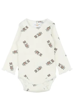 GOTS Pippa Långärmad Ribbad Body Cloud Dancer>The New Siblings