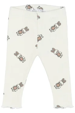 GOTS Pippa Ribbade Leggings Cloud Dancer>The New Siblings Best
