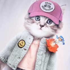 GOTS Ragnhilde T-shirt Kitty Miauu>Molo Clearance