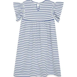 GOTS Randig Klänning Colony Blue><noscript><img width=