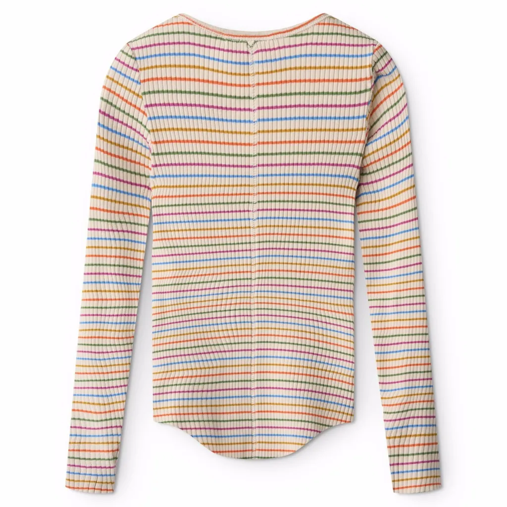 GOTS Rochelle Långärmad Topp Sand Rainbow>Molo Sale