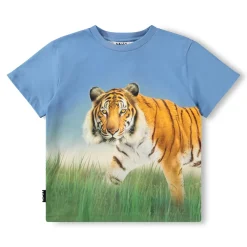 GOTS Rubin T-shirt Tiger On Blue>Molo Sale