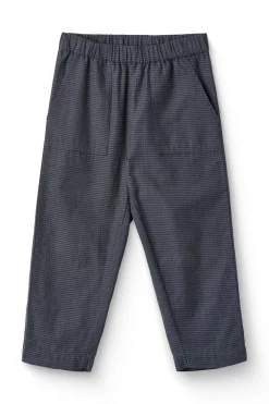 GOTS Rutiga Byxor Brown Blue Check>Copenhagen Colors Hot