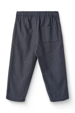 GOTS Rutiga Byxor Brown Blue Check>Copenhagen Colors Hot