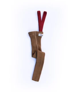 GOTS Strumpbyxor I Bomull Med Hängslen Acorn Brown With Maple Leaf><noscript><img width=