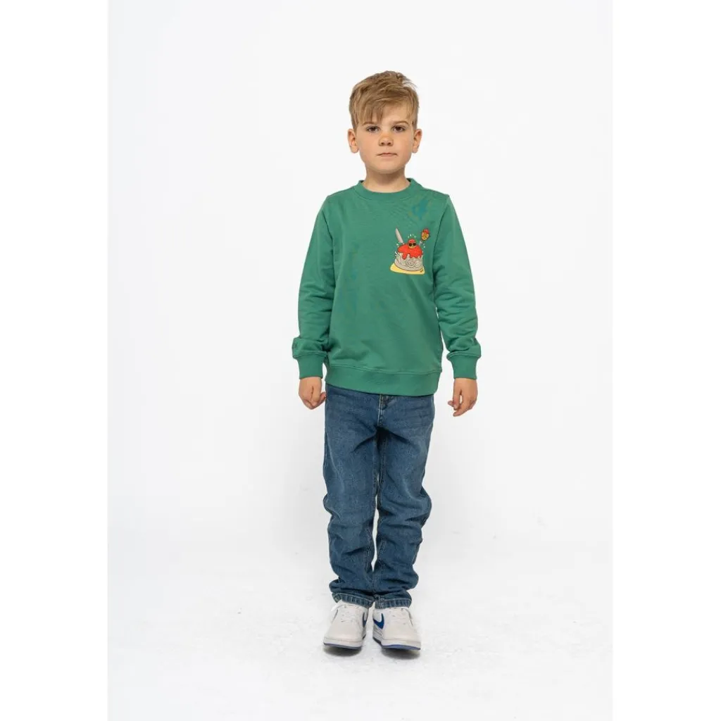 GOTS Sweatshirt Bottle Green>The New Sale
