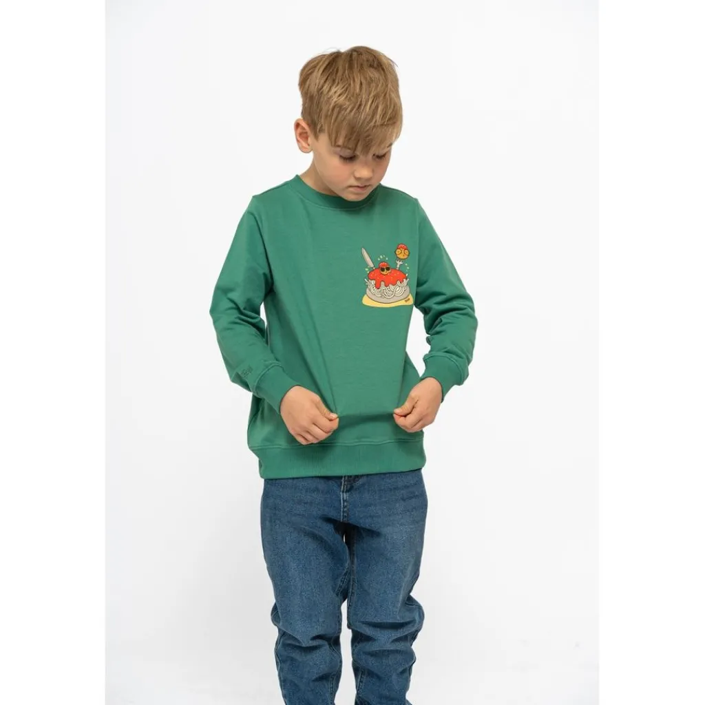 GOTS Sweatshirt Bottle Green>The New Sale