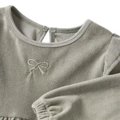 GOTS Tanja Klänning I Velour Sage Green>Buddy & Hope Clearance