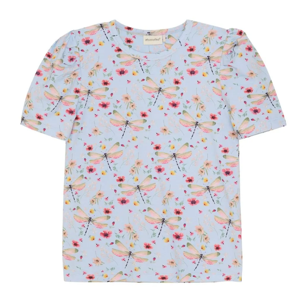 GOTS T-shirt Aop Skyway>Minymo Sale