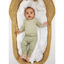 GOTS Uni Ribbad Baby Body Tea Striped>The New Siblings Hot