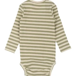 GOTS Uni Ribbad Baby Body Tea Striped><noscript><img width=