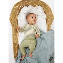 GOTS Uni Ribbad Baby Body Tea Striped><noscript><img width=