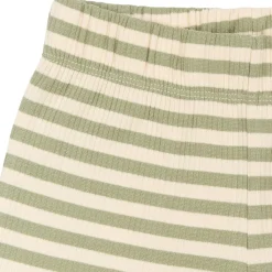 GOTS Uni Ribbade Shorts Tea Striped>The New Siblings New