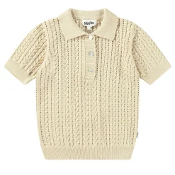 Gretel Knitted Polo Shirt Brazilian Sand>Molo